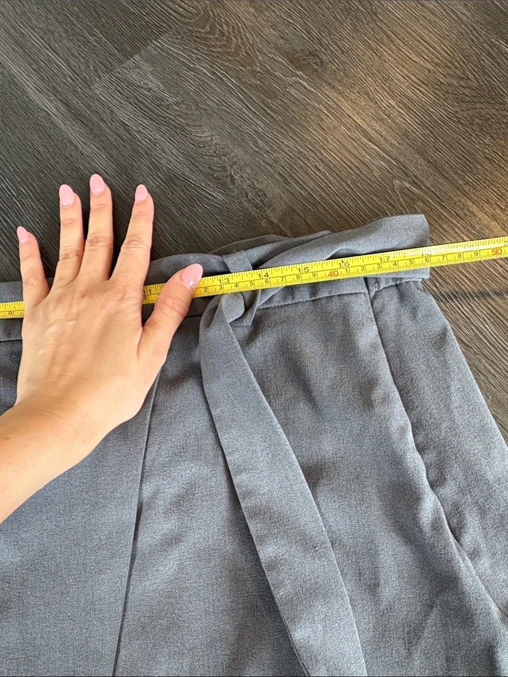 ABERCROMBIE & FITCH grey mini skort belted large